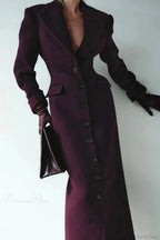Single-Breasted Wool Coat
