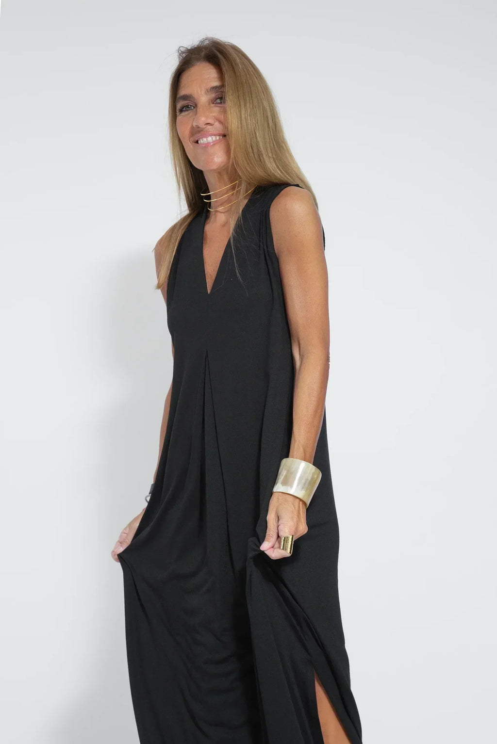 Margarita Elevated Slimming Dress with Vest Occasion Wear