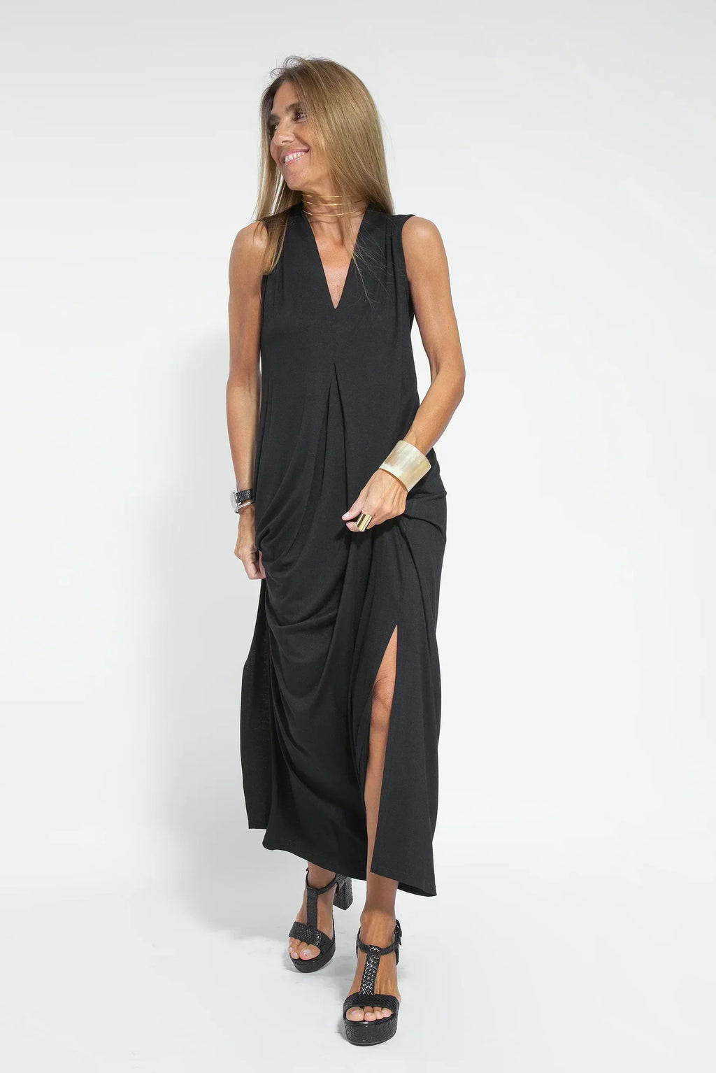 Margarita Elevated Slimming Dress with Vest Occasion Wear