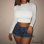 Skinny Solid Casual Crop Top