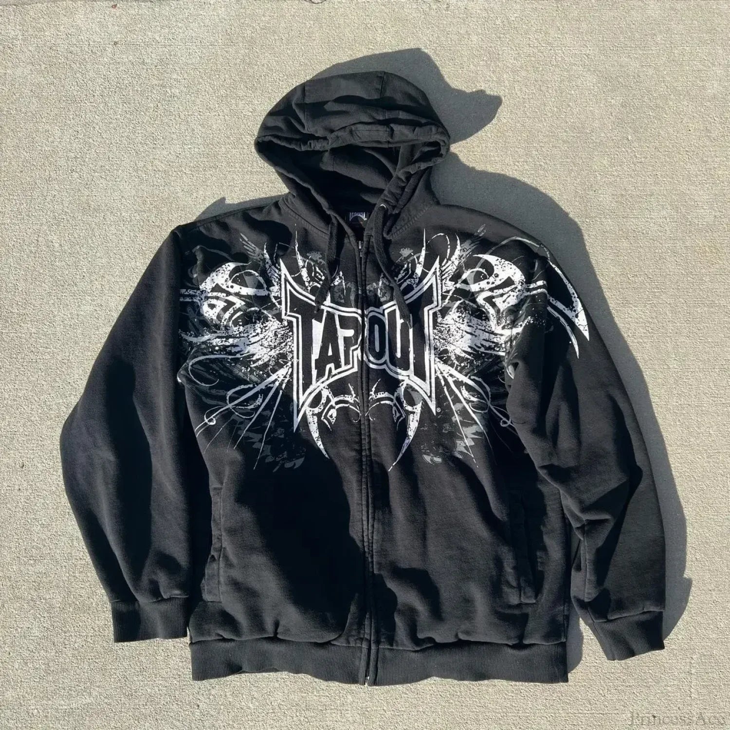 Skull Graphic Zipper Hoodie