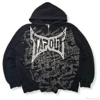 Skull Graphic Zipper Hoodie