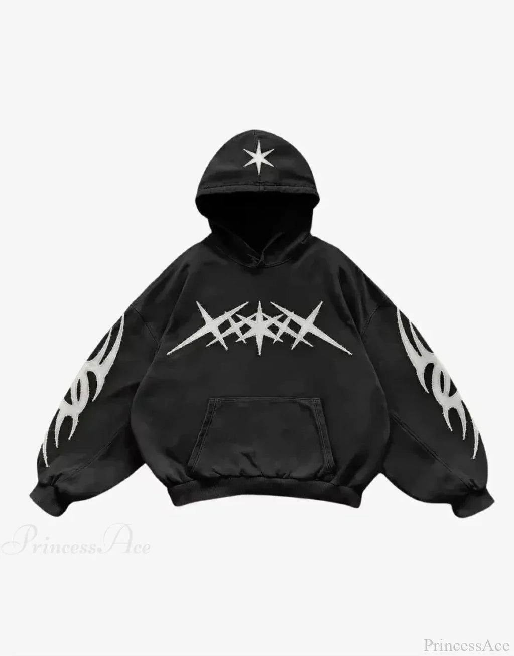 Skull Patchwork Zipper Hoodie
