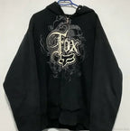 Skull Patchwork Zipper Hoodie