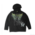 Skull Print Hooded Sweatshirt