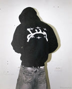 Skull Print Hooded Sweatshirt
