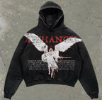 Skull Rap Graphic Cotton Hoodie