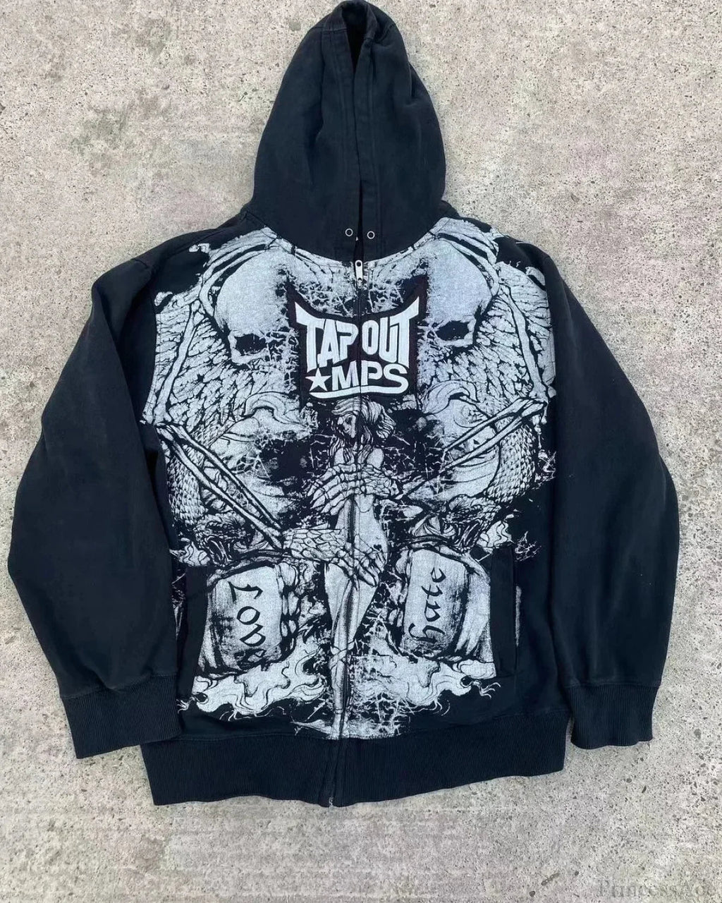 Skull Retro Zipper Hoodie