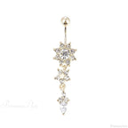 Skull Serpent Dangle Dark Belly Ring