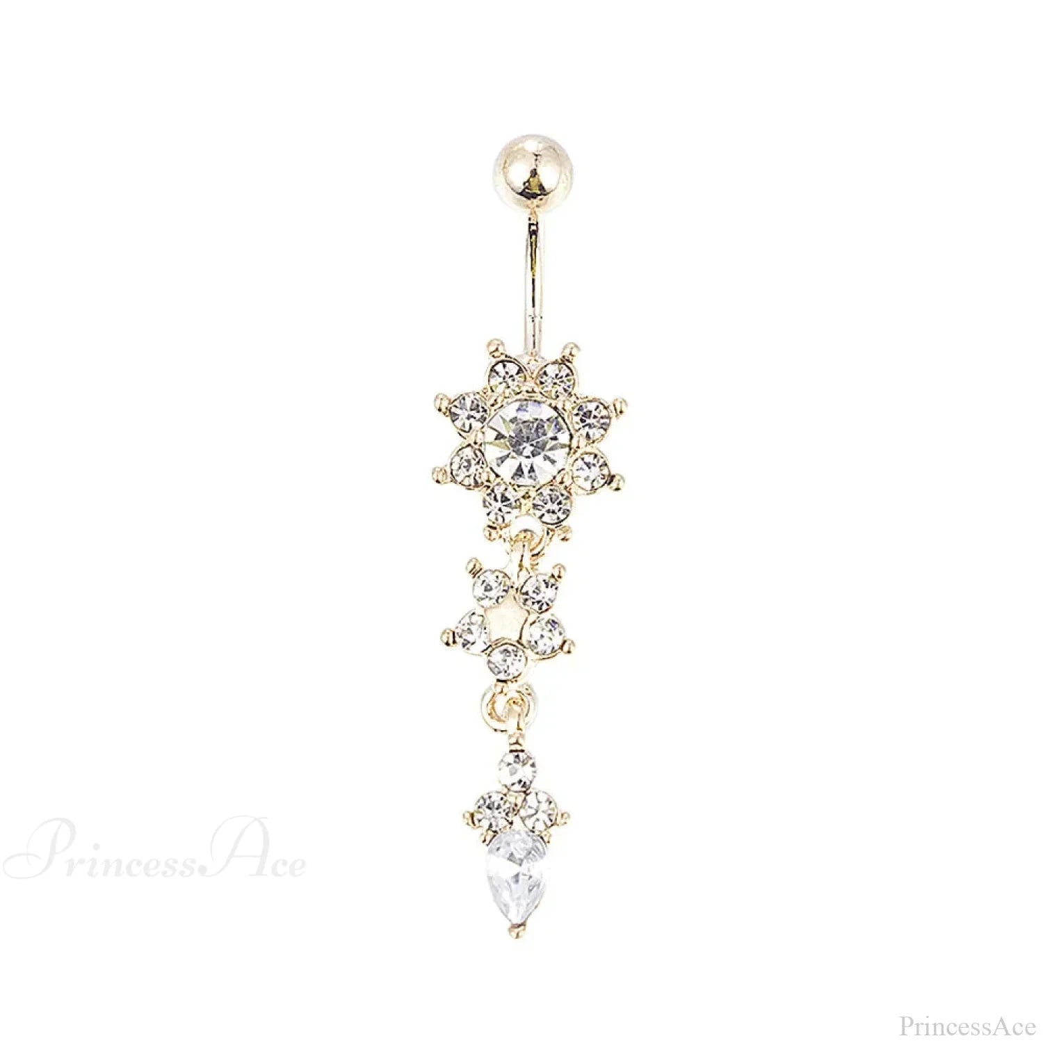 Skull Serpent Dangle Dark Belly Ring