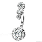 Skull Serpent Dangle Dark Belly Ring