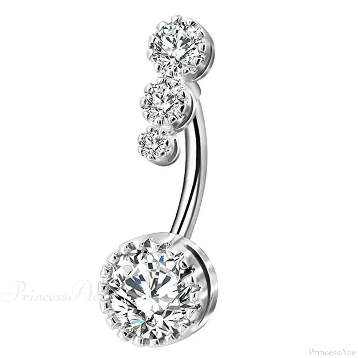 Skull Serpent Dangle Dark Belly Ring