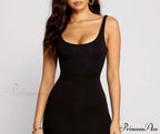Slay Every Day Basic Graceful Scoop Neck Midi Dress