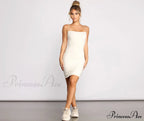 Slaying Knit Sleeveless Charming Ribbed Midi Dress