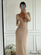 Sleeveless Knitted Tank Maxi Dress