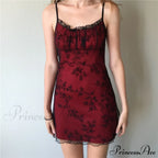 Floral Spaghetti Strap Slim Mini Dress