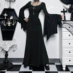 Slender Gothic Autumn Everyday Comfort Long Dress