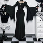 Slender Gothic Autumn Everyday Comfort Long Dress