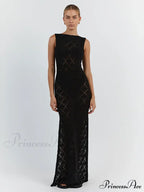 Slim Cocktail Off Shoulder Women's Maxi Dress