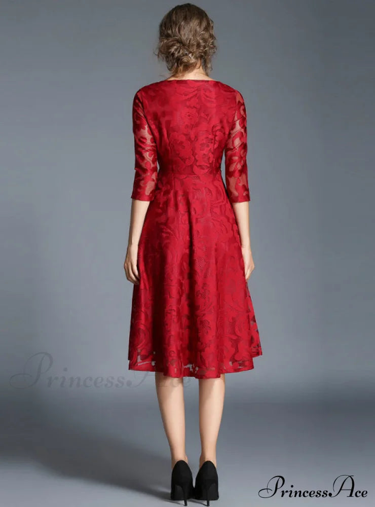Slim Lace Casual Party Dress