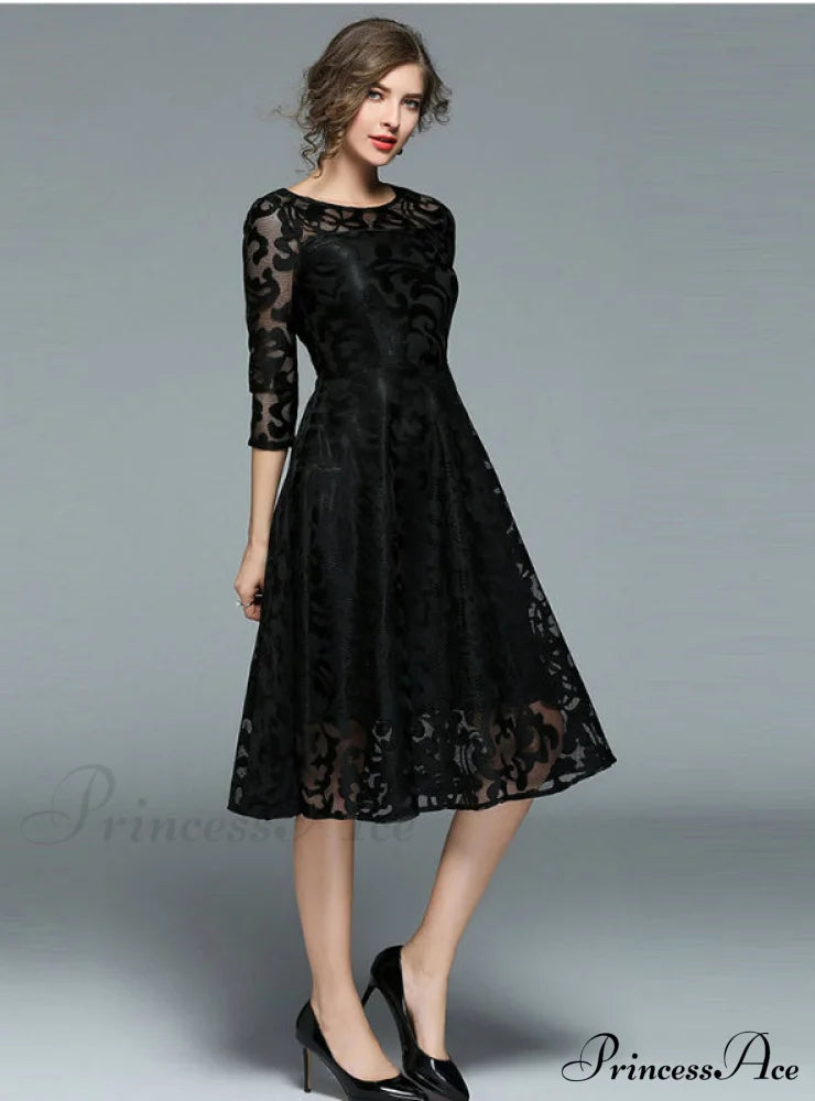 Slim Lace Casual Party Dress