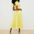 Small Fresh Floral Slim Fit Slit Camisole Floral Dress