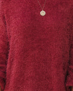 So In Love Knit Sweater Dress Dark Mauve