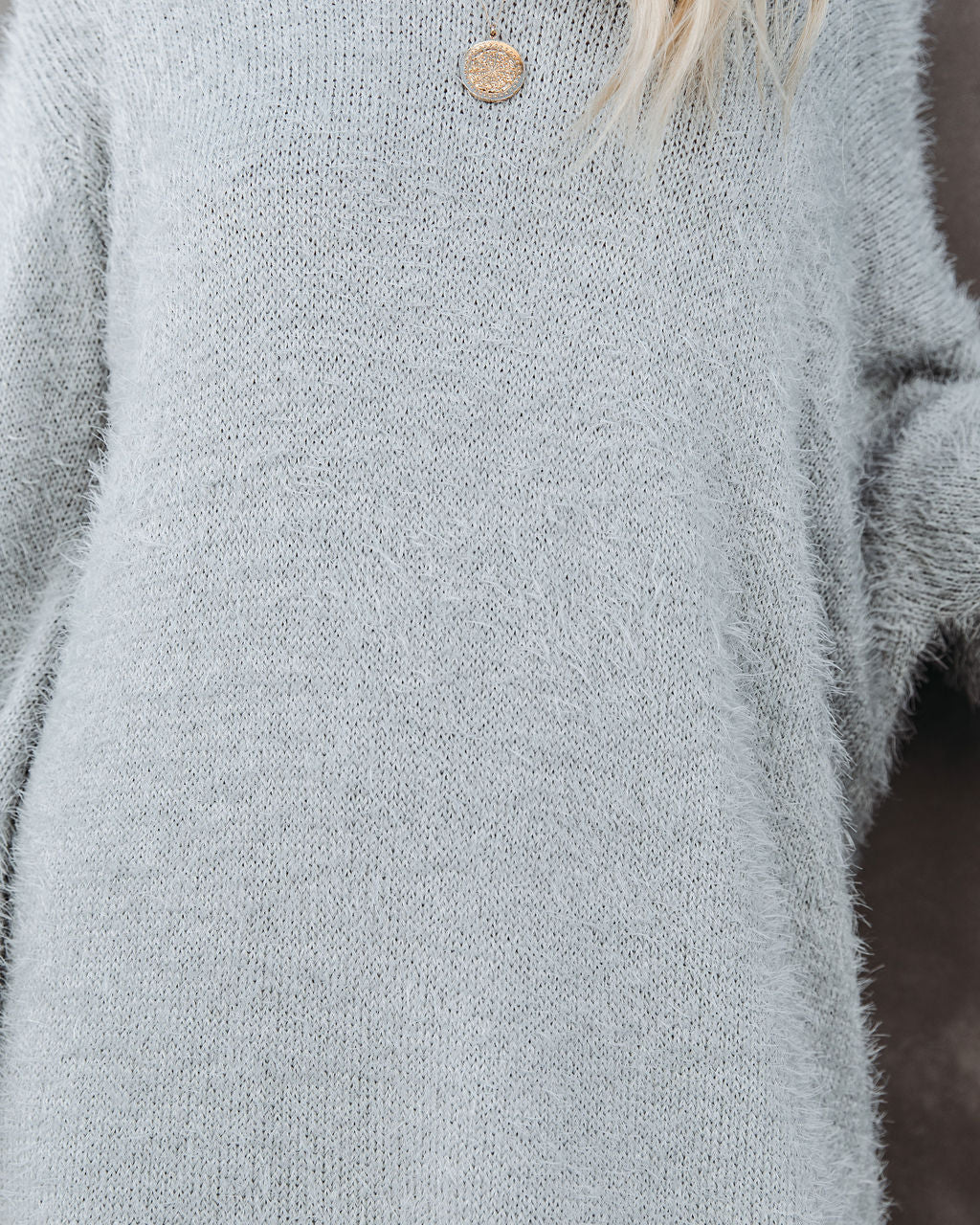 So In Love Knit Sweater Dress Heather Grey FINAL