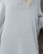 So In Love Knit Sweater Dress Heather Grey FINAL