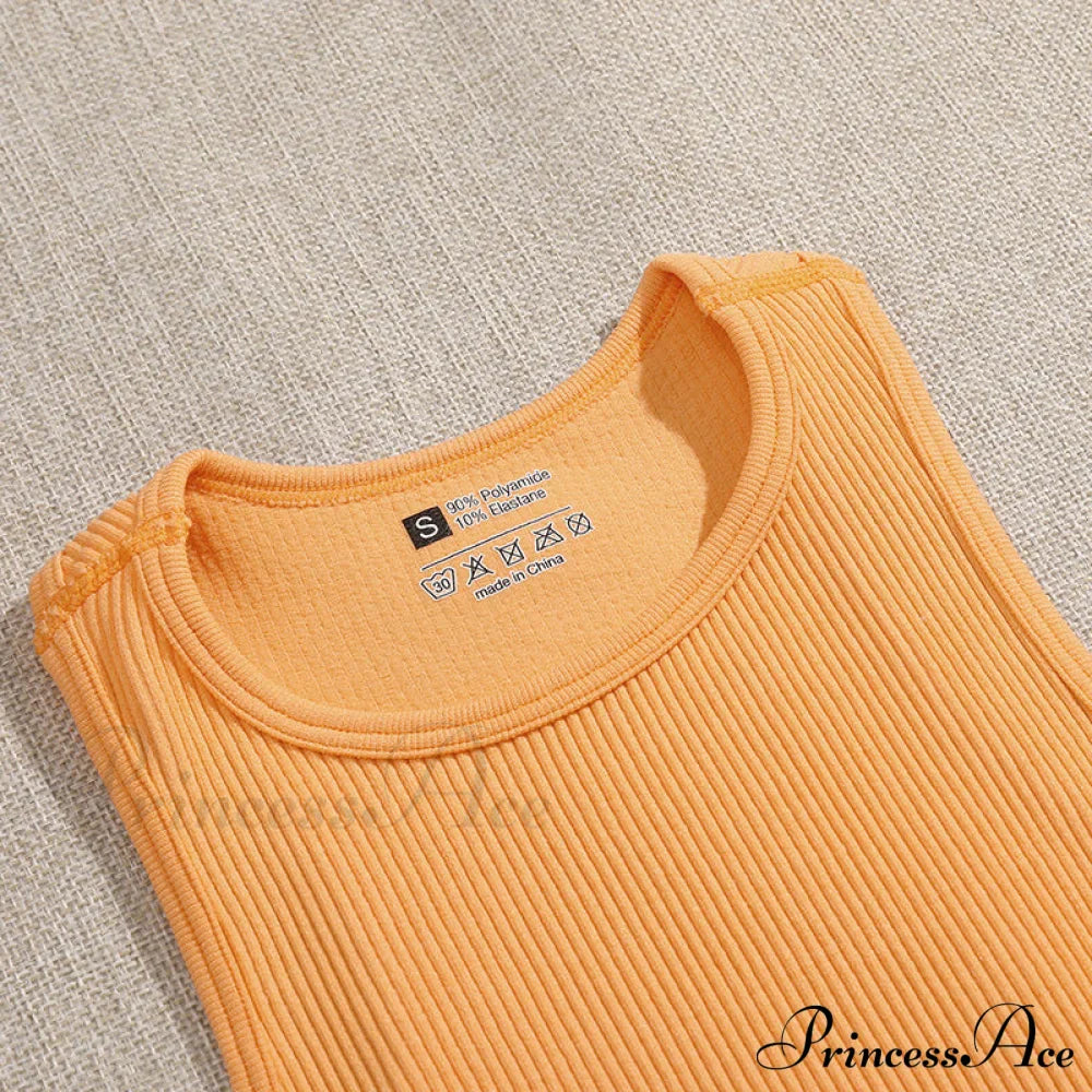 Solid Basic Seamless Streetwear Tank Tops