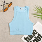 Solid Basic Seamless Streetwear Tank Tops