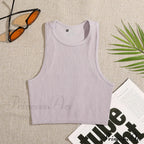 Solid Basic Seamless Streetwear Tank Tops