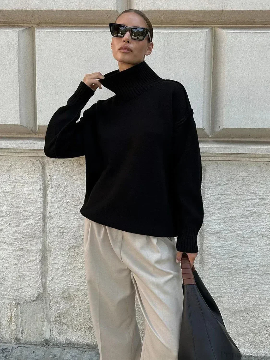 Solid Color Fashion Turtleneck Sweater