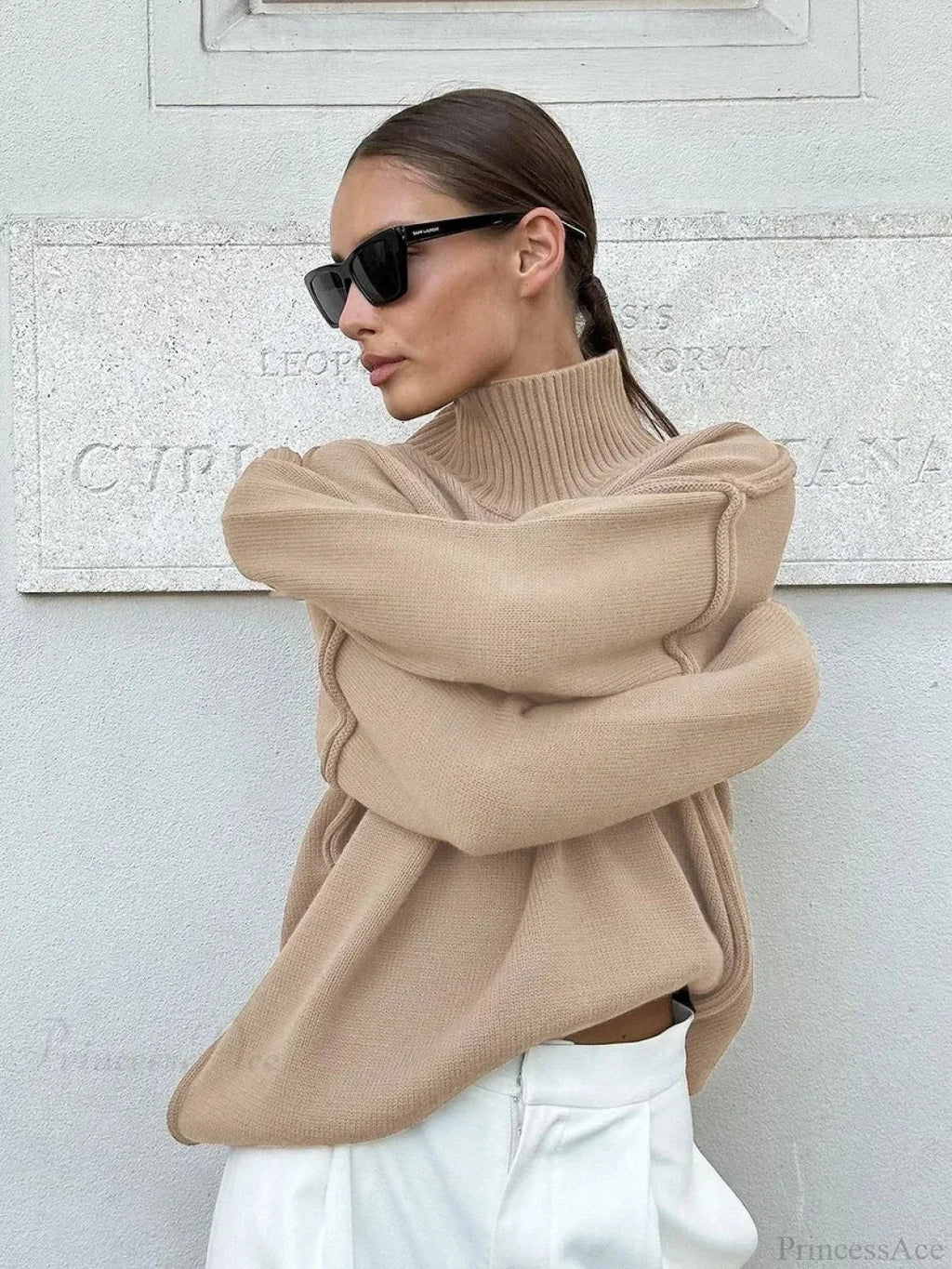 Solid Color Fashion Turtleneck Sweater