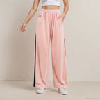 Solid Color Pocket Stretch Casual Pants