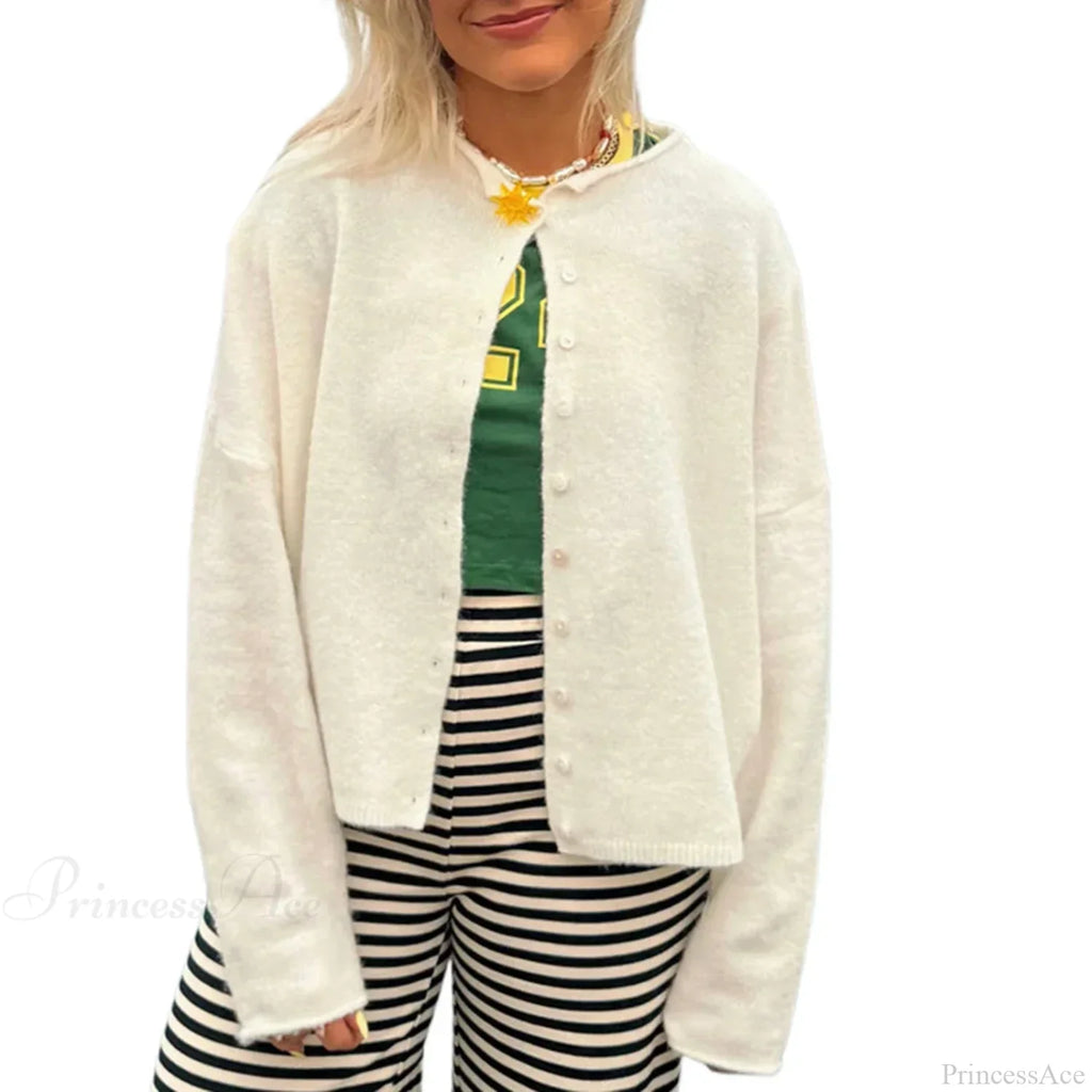 Solid Cozy Button-front Knit Cardigan