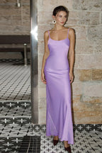 Solid Formal Fitted Maxi Dress