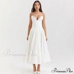 Solid Off-shoulder Chic Backless Strapless High-waisted Elegant Maxi Dress