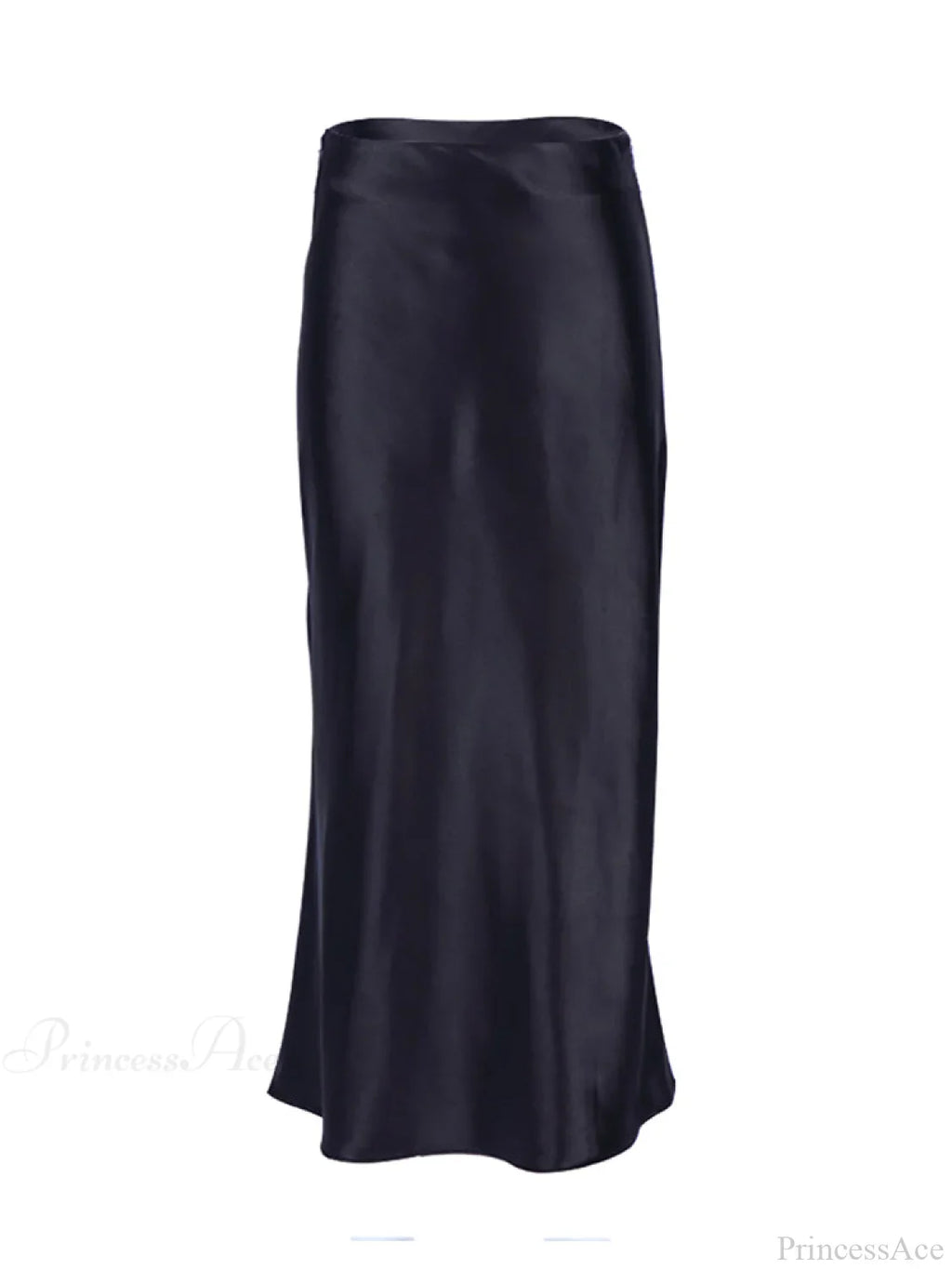 Solid Purple Satin Silk Skirt