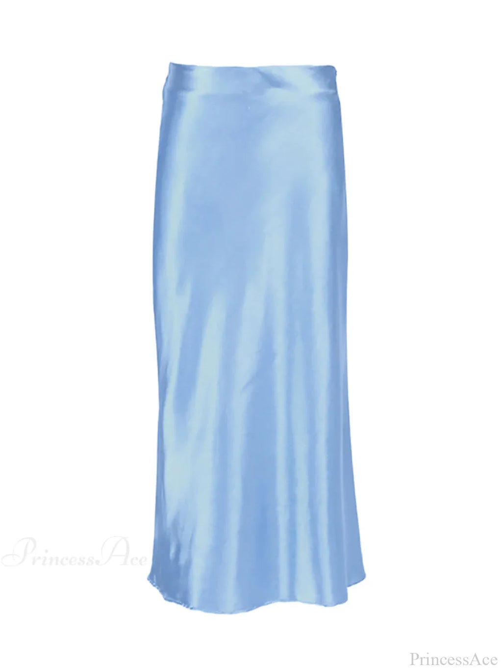 Solid Purple Satin Silk Skirt