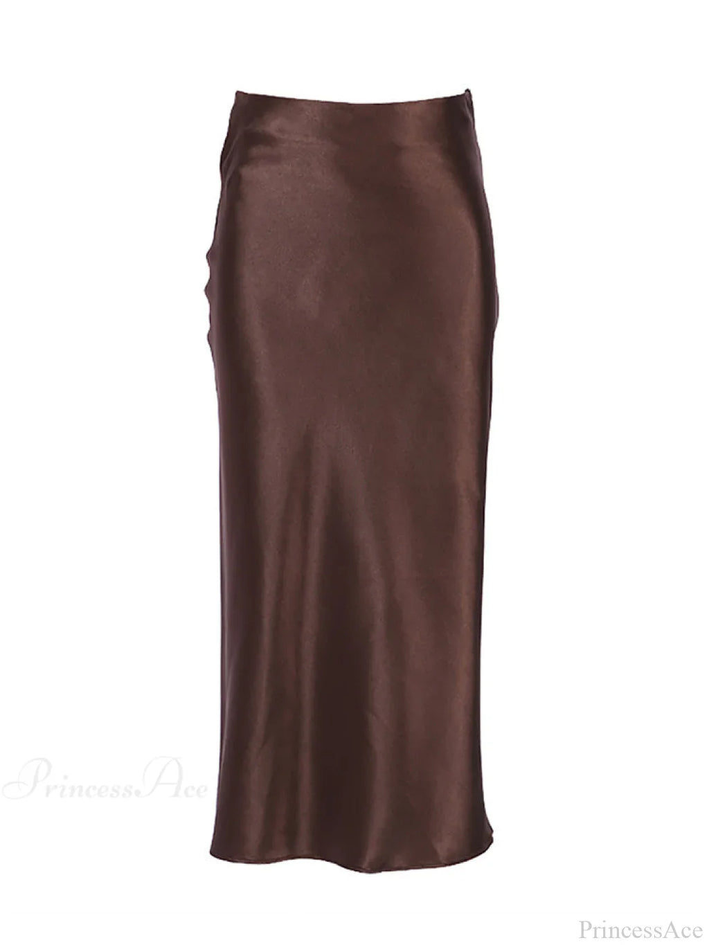 Solid Purple Satin Silk Skirt