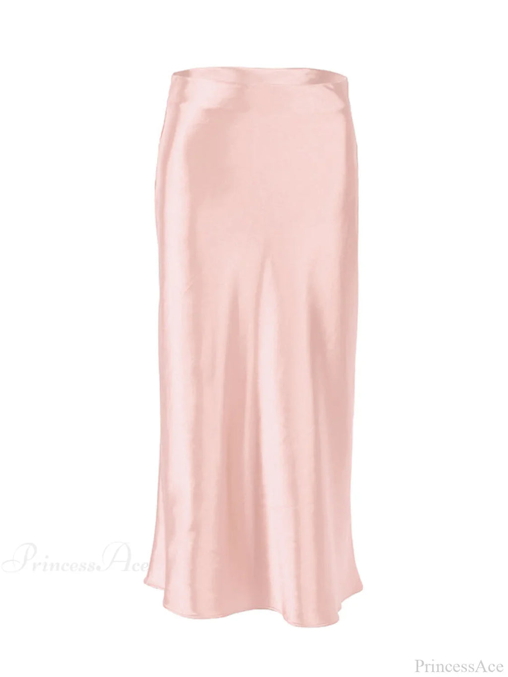 Solid Purple Satin Silk Skirt