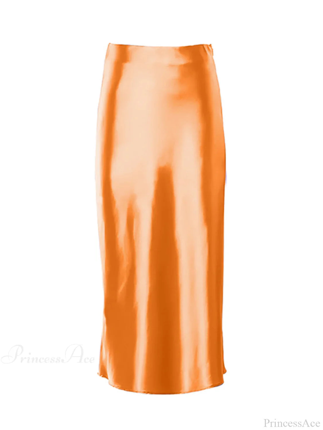 Solid Purple Satin Silk Skirt