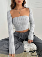 Solid Ribbed Knit Crop Tube Top & Bolero