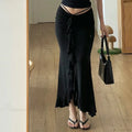 Solid Ruffles Bandage Street Skirt