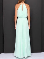 Solid Sleeveless Off shoulder Dress