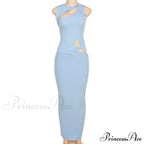 Solid Two Piece Set Maxi Dress