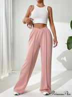 Solid Wide Leg Sweatpants