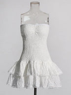 Sophia Sleeveless Spliced Ruffles Mini Dress