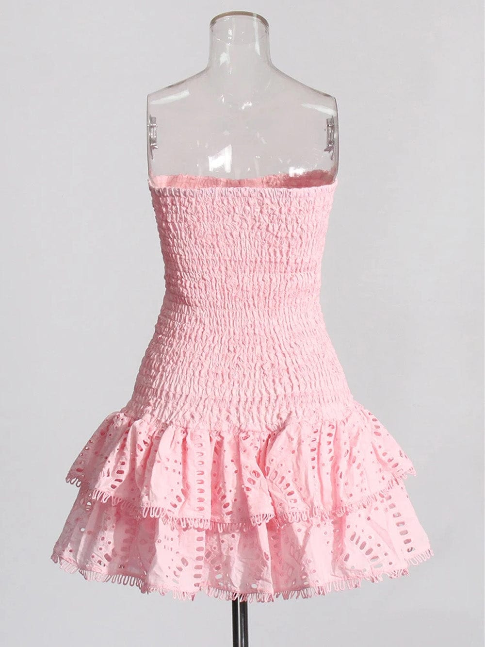 Sophia Sleeveless Spliced Ruffles Mini Dress